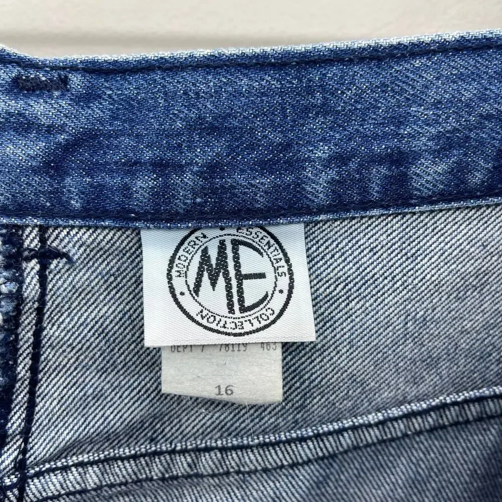 VTG Modern Essentials Long Denim Wrap Skirt Womens 16 Cottagecore 90s‎ Grandma